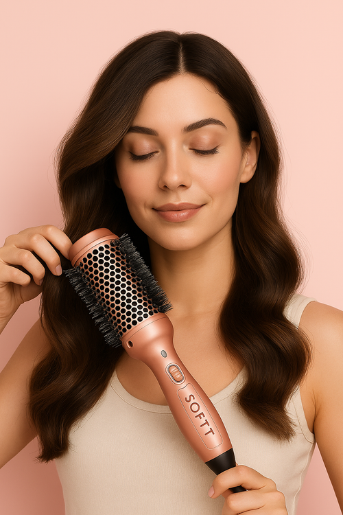 Brosse Chauffante Professionnelle SOFFT – Lisse, Boucle et Donne du Volume